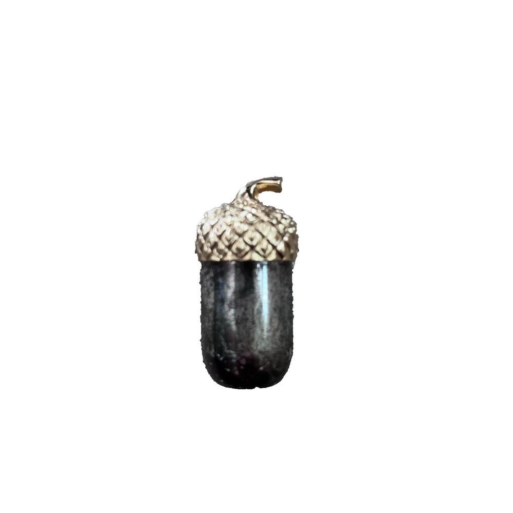 Towle Salt Shaker Acorn Gold Top W/ Silver Plated Base Vintage Japan Nut Fall